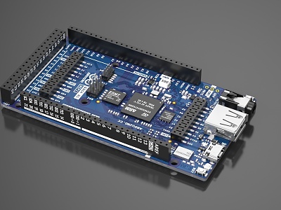 Circuit Board Electronic Chip Circuit Technology 3d model