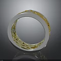 Luxury Gold Silver Filigree Ring With Intricate Decorative Design Details