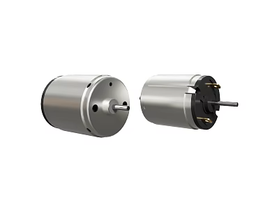 Industrial Electric Motors With Silver Metal Casing And Rotating Shaft Structure 3d model