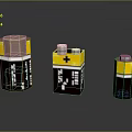 Creative Decorative Ornament Set with Yellow Brown Medicine Bottle Shaped Decorations