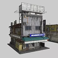 Cyberpunk Architecture Model Designs With Varied Structural Details And Urban Elements 3d model