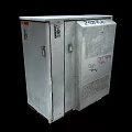 White Metal Utility Box With Graffiti Locks And 205 FR Numbering
