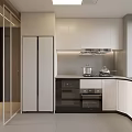 Modern Open Kitchen Interior Design With White Cabinets Island Counter And Appliances
