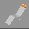 Modern Single Seater Sofa With White Frame Orange Cushion And Minimalist Design