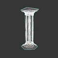 Classical European Architecture Marble Column With Ornate Design And Base Structure