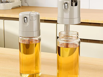 Press Type Oil Bottles Used In Kitchen Area 3d model