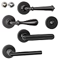 Modern Black Metal Door Handles With Various Classic And Contemporary Designs