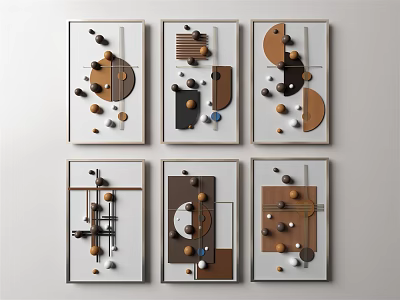 Modern wall decoration wall decoration pendant 3d model