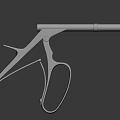 Silver Stainless Steel Surgical Retractors Medical Instruments Displayed On Blue Background