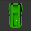 Green Two Seat Sled With Black Handles For Safe Winter Sliding Fun