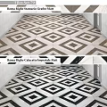 Roma Right Calacatta Imperiale Matt Floor Tiles With Black And White Diamond Pattern