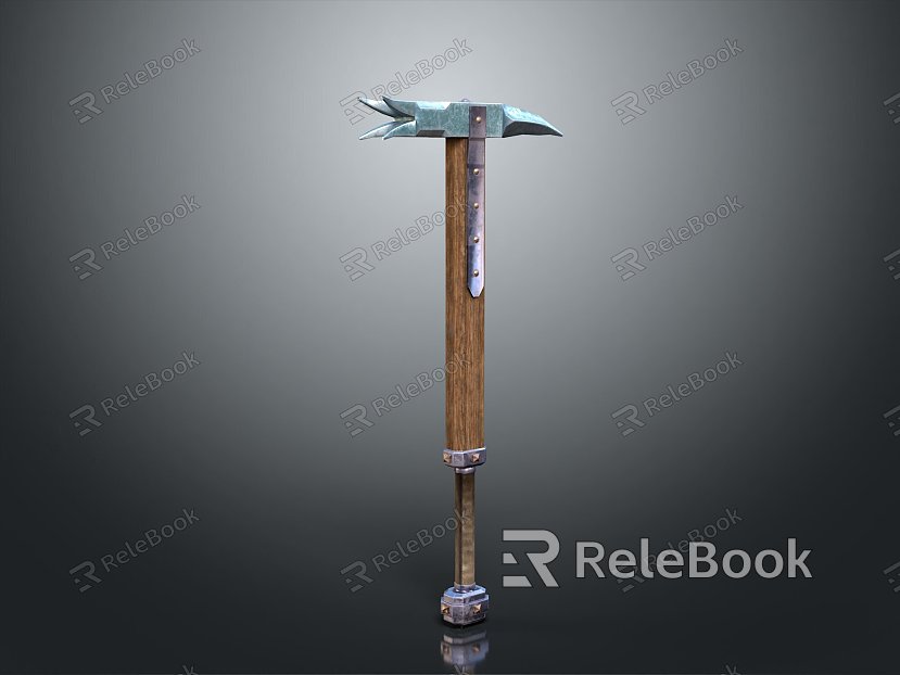 Hammer Warhammer Cartoon Hammer Magic Hammer Thor's Hammer Ancient Weapons Cold Weapons Medieval Items model