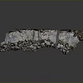 Realistic Garden Landscape Featuring Rocky Terrain Natural Vegetation and Detailed Texture Model