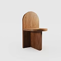 Three Wooden Dining Chairs With Minimalist Design In Different Natural Wood Tones