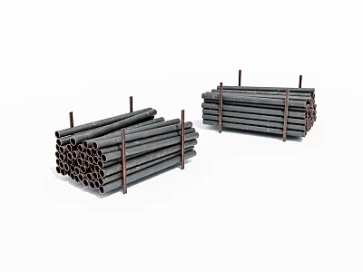 Construction Material Steel Pipe 3d model