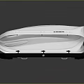 Car Roof Storage Solution With Thule White Roof Box And Black Base