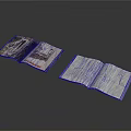 Open Books Display With Illustrated Pages Red Text And Text Only Content