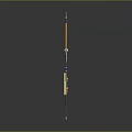 Two Billiard Cue Sticks With Triangle Rack And Colorful Balls Setup 3d model