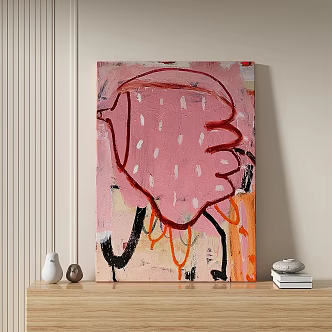 Simple abstract decorative painting 3d model