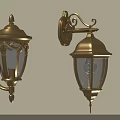 Elegant Classical Brass Wall Lamps With Glass Shade And Wall Mounted Design
