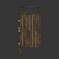 Handmade Rustic Wooden Workbench With Plank Top And Rope Details