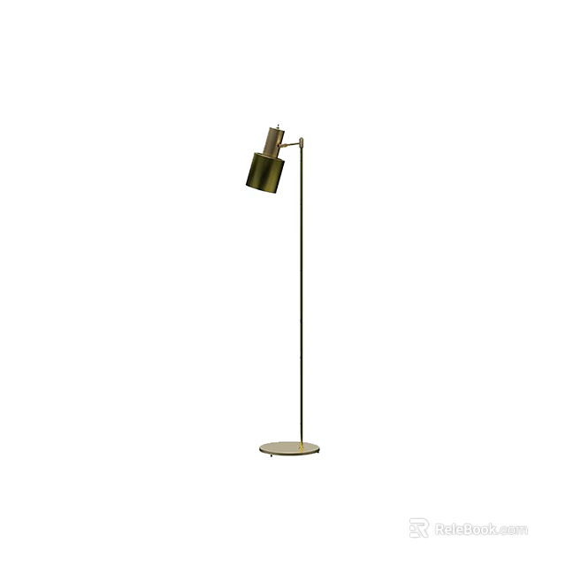 Modern Minimalist Floor Lamp With Green Shade And Metal Stand For Home Decor 3d model 