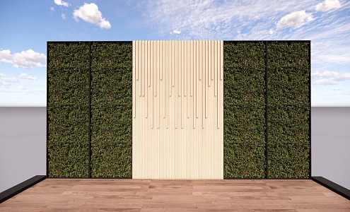 Modern Plant Wall 3d model