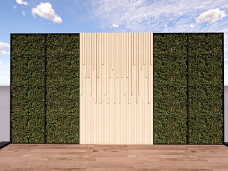 Modern Plant Wall 3d model