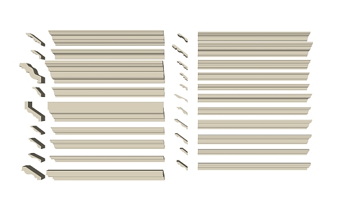 European Gypsum Line Yin Angle Gypsum Line 3d model