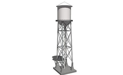 Modern Water Tower Water Tower Water Tank Water Tank High Tower 3d model