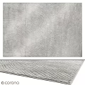 Gray Square Rug With Wavy Texture For Modern Living Room Decor