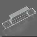 Foldable Household Clothes Drying Rack With Metal Frame And Grid Shelf