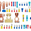 Switch Panel Featuring Different Types Assorted Colored Terminals And Metal Components