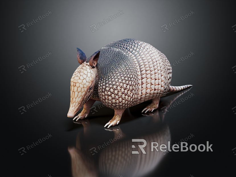 Modern pangolin armadillo anteater model