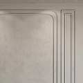 Light Gray Wall With Decorative Moldings Textured Surface And White Spherical Decor 3d model