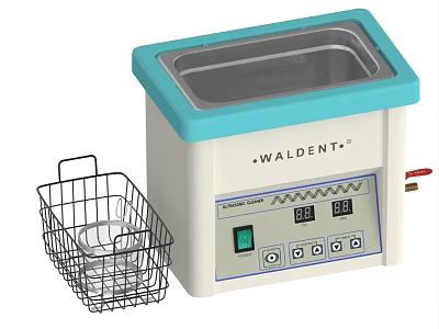Waldent Ultrasonic Medical Device Cleaner With Metal Basket Digital Display And Control Buttons 3d model