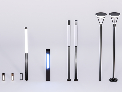 Modern street lamps model