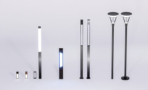 Modern street lamps 3d model