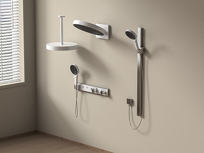 Shower shower switch combination bathroom small pieces 3d model