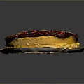 Delicious Layered Cake With Chocolate Glaze And Colorful Sprinkles On Paper Plate