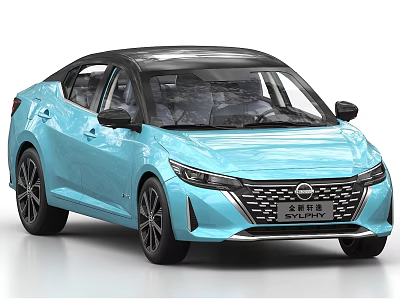 Nissan Sylphy Modern Light Blue Sedan With Sleek Exterior And Stylish Design 3d model