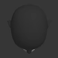 Black Mannequin Head With Realistic Brown Mustache And Smooth Surface Details