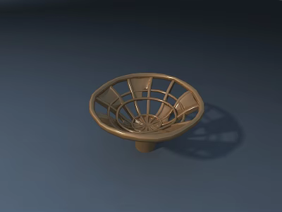 Circular Metal Grid Road Drainage Facility With Durable Construction And Safety Design 3d model