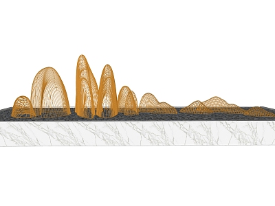 New Chinese landscape sketch line rockery model