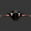 Hooded Archer Character With Red Tunic White Cloak Quiver Arm Guards And Outstretched Arms Standing Pose