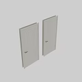 Light Gray Hinged Doors With Different Panel Designs For Modern Home Interior