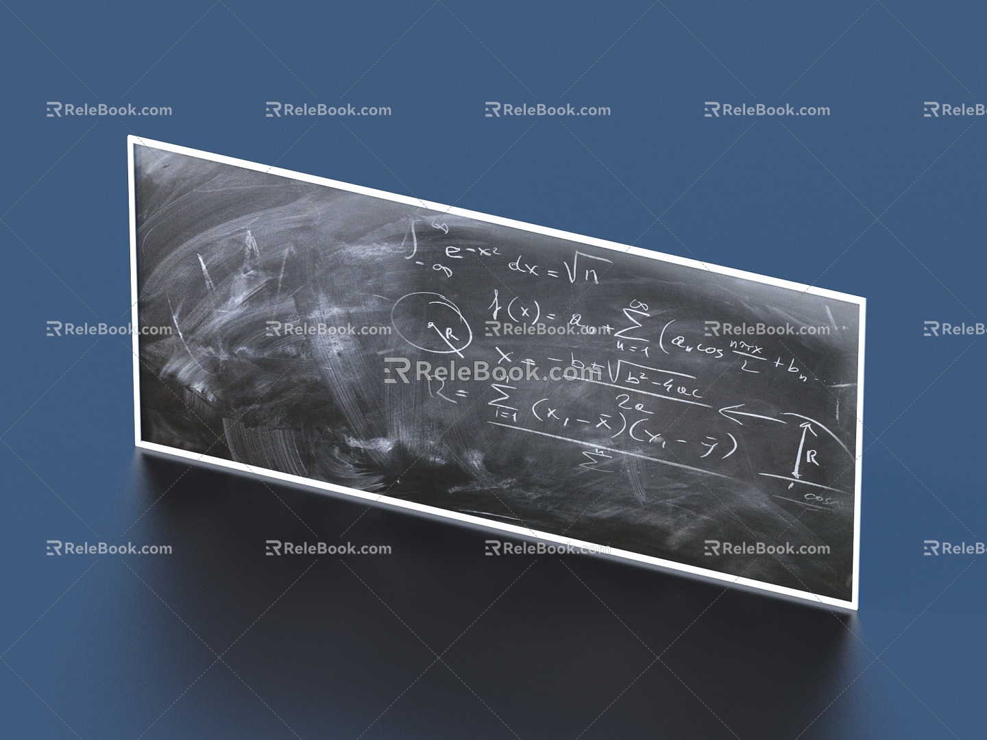 Blackboard stationery daily necessities 3d model