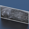 Blackboard stationery daily necessities 3d model