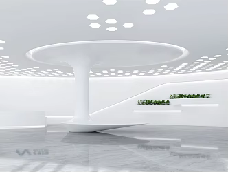 Modern Hall Lobby Cafe 3d model