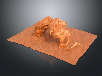 Natural Wood Stone Home Decor Piece With Earthy Brown Texture And Irregular Shape 3d model
